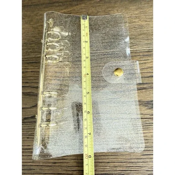 4 Gold Glitter 6 Ring A6 PVC Binders/Budget Covers. 46 Binder PVC Cash Envelopes - Picture 4 of 8